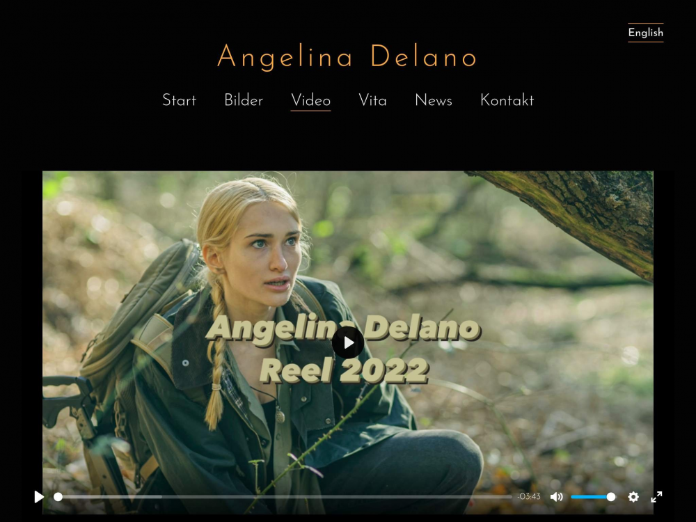 Screenshot der Webseite von Angelina Delano